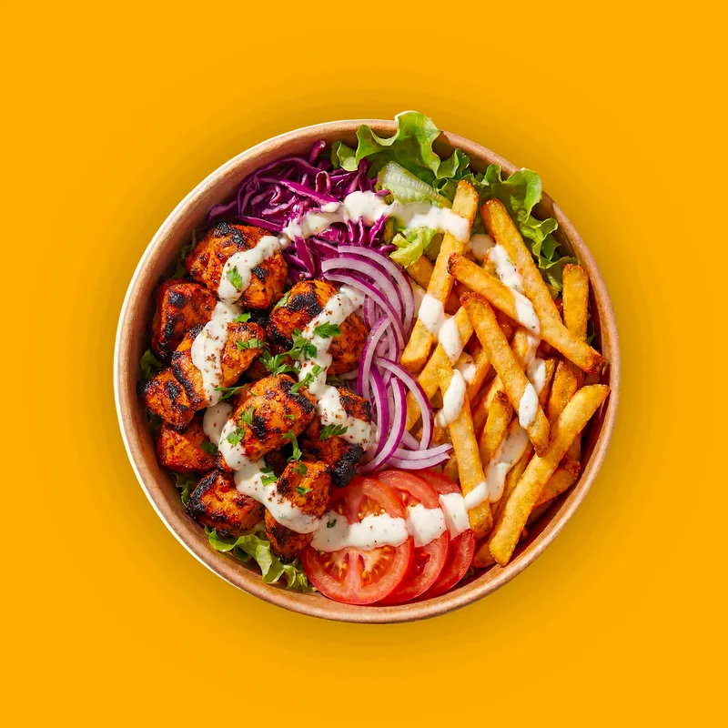 Bowl chicken tandoori ou curry d'The Kebab House